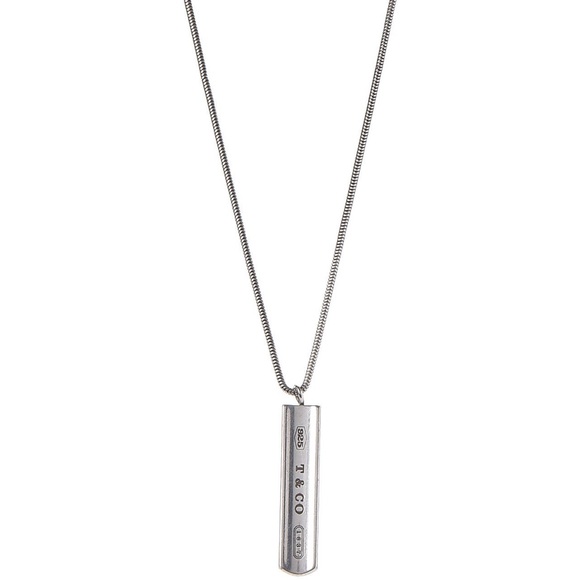 Tiffany & co silver 1837 bar pendent neckl… - Picture 1 of 5